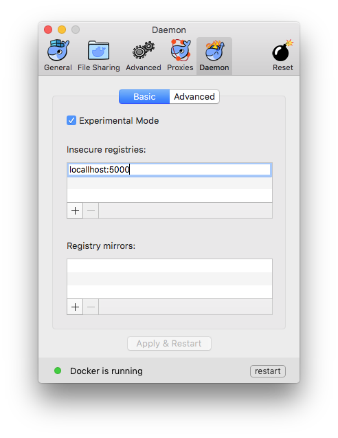 MacOS menu