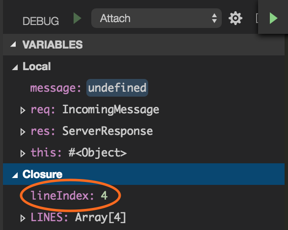 Image of Visual Studio Code lineIndex value Image of VS Code lineIndex value